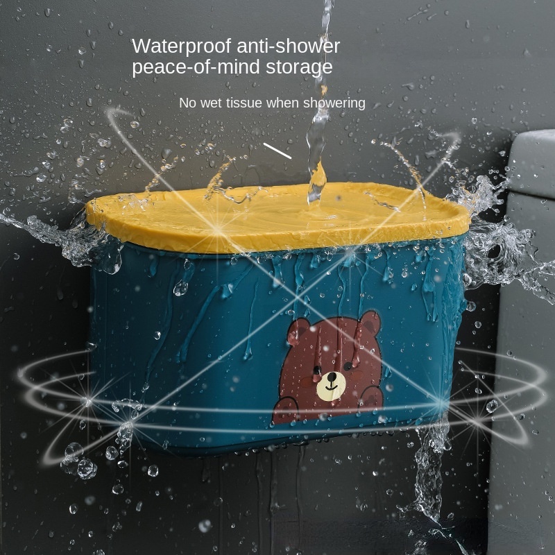 Hộp Đựng Cuộn Giấy Vệ Sinh Gắn Tường Chống Nước Không Cần Khoan Lỗ