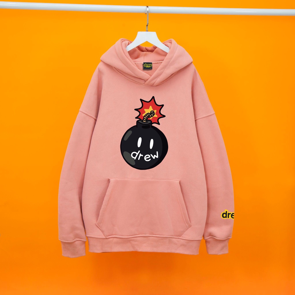 Áo nỉ Hoodie DREW BOM hogoto shop , áo nỉ bông cotton unisex nam nữ form rộng oversize chất liệu Cotton