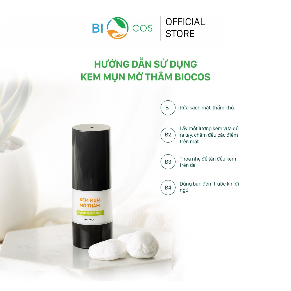 Kem Mụn BIOCOS - Ngăn Ngừa Mụn, Dưỡng Trắng, Mờ Thâm Mụn 20g