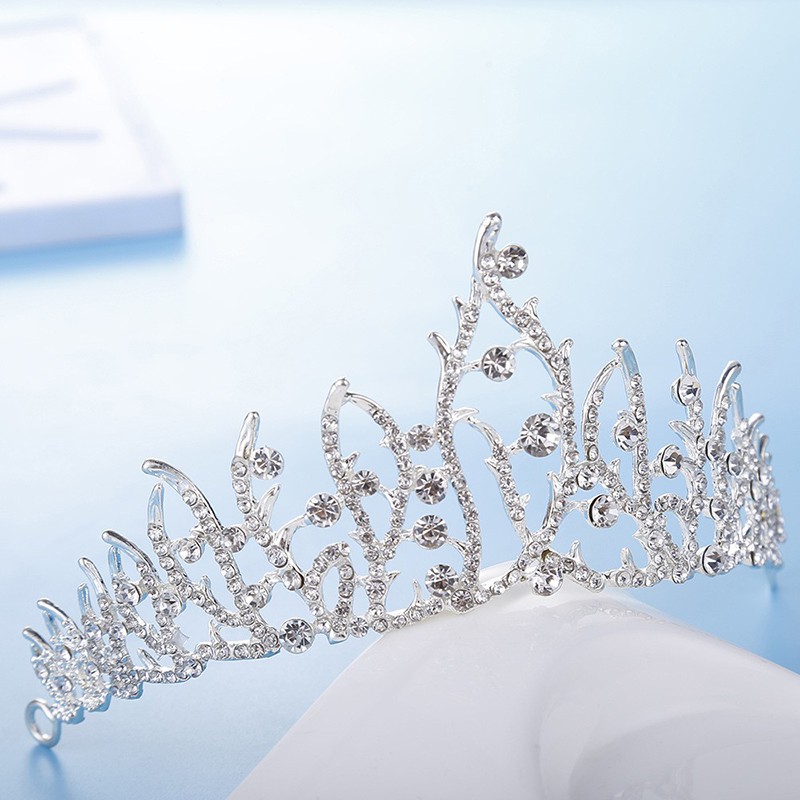 Vương miện đính đá cài tóc trang trí cô dâu