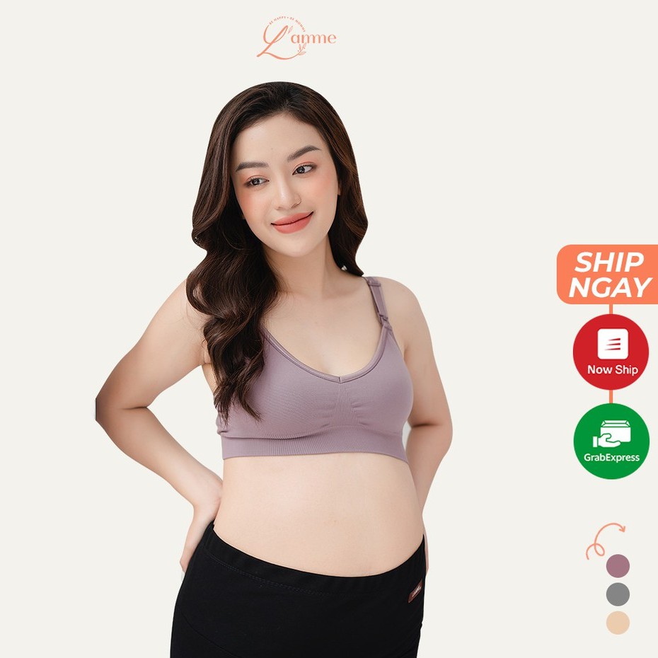 Áo lót bầu A1 không gọng chống chảy sệ có nút tháo cho em bé dễ tuti by LAMME