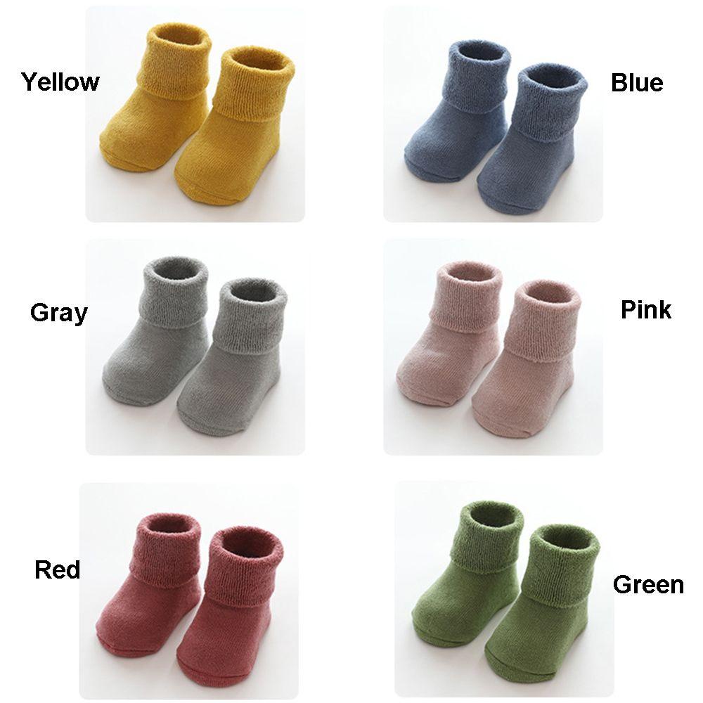 MIHAN1 Vớ Cotton Mềm Chống Trượt Cho Bé 0-3 Tuổi