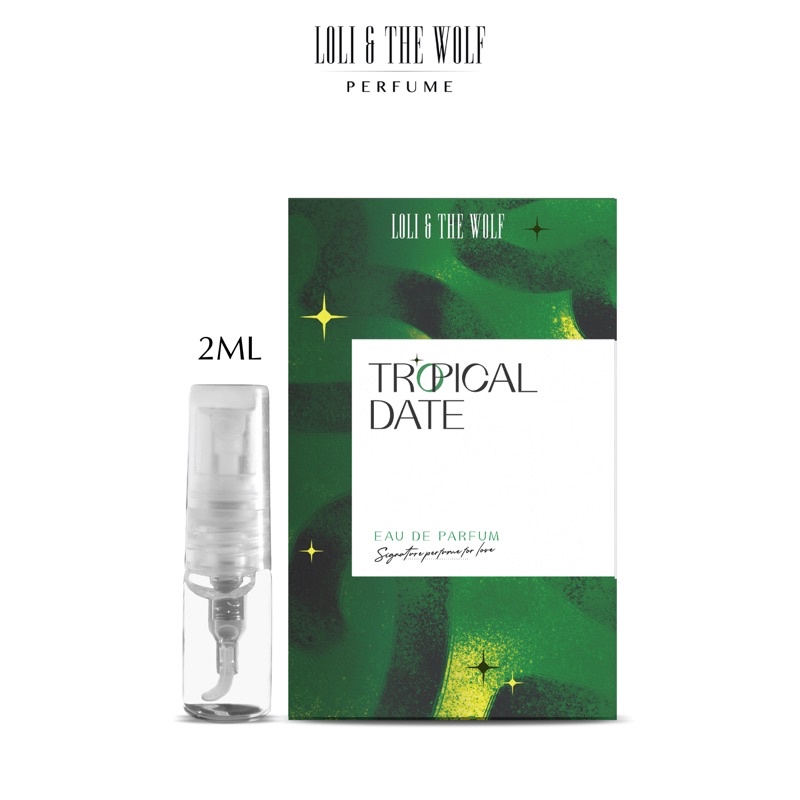 Nước hoa nam thơm lâu chính hãng Tropical Date Eau De Parfum chai 2ml nhỏ gọn, tiện dụng - LOLI & THE WOLF