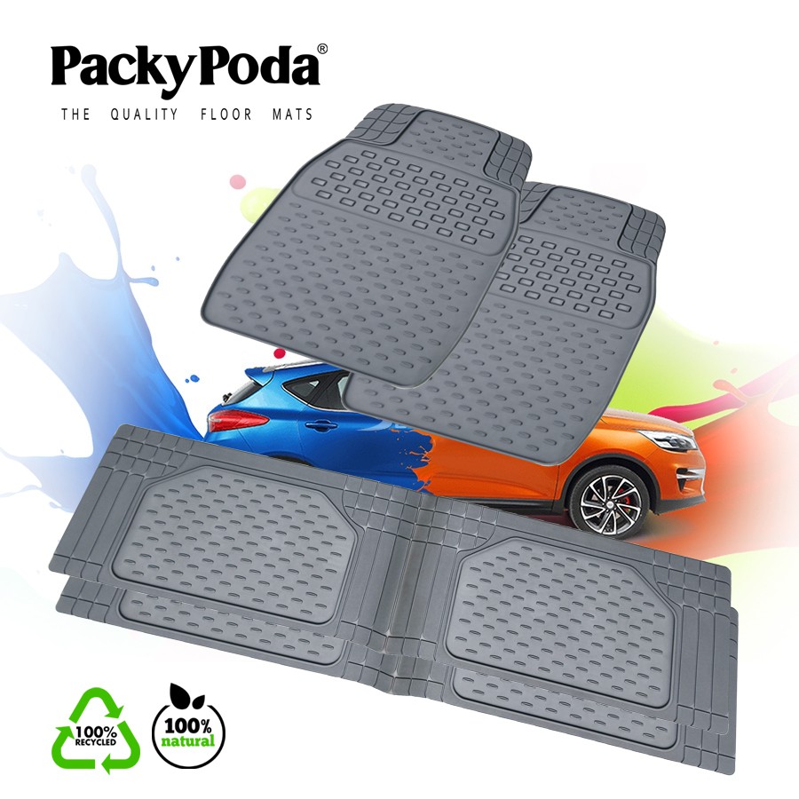 [Mã INCU300 giảm 10% đơn 499K] Bộ Thảm Lót Sàn Ô Tô PACKY PODA 93019307 Màu Xám 7 Chỗ Nhập Khẩu Chính Hãng