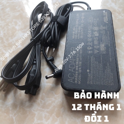 Sạc Laptop Asus 19.5V-7.7A 150W Asus G53SX G74SX G53 G74 K580P G73 K470P G71GS G73JH N71Y FX504 GL503 GL703