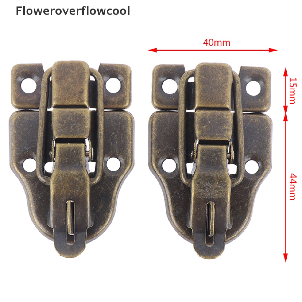 Set 2 Khóa Cài Hộp Trang Sức / Vali Bằng Kim Loại Kiểu Cổ Điển