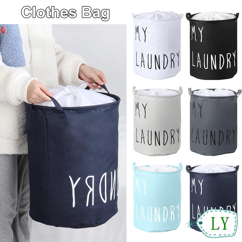 Giỏ Đựng Quần Áo Bẩn / Đồ Chơi Bằng Cotton Lanh Hình Tròn Nhiều Màu Sức Chứa Lớn Có Thể Gấp Gọn Tiện Dụng Cho Gia Đình