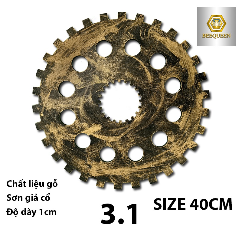 Bánh Răng Cổ Điển Treo Tường Trang Trí Quán Cà Phê Trà Chanh Trà Sữa