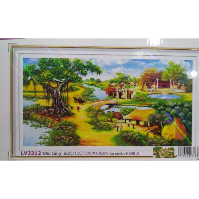 Kit thêu đồng quê