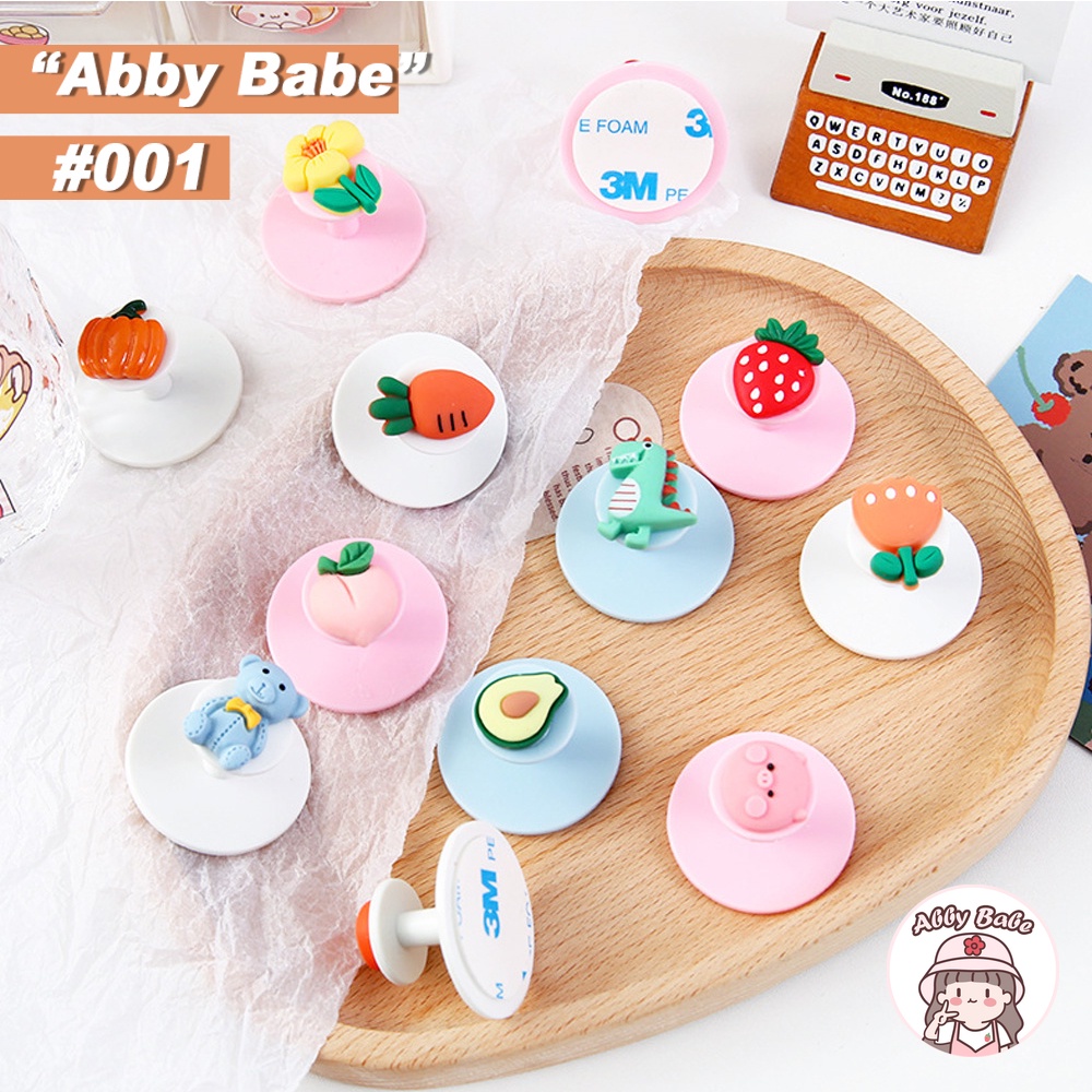 Giá Đỡ Cây Lau Nhà Đa Năng Dán Tường Hình Trái Cây/Động Vật Siêu Mạnh Cho Nhà Bếp/Phòng Tắm