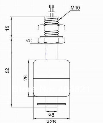 Công Tắc Phao Cảm Biến Mực Nước Bằng Pp 52mm