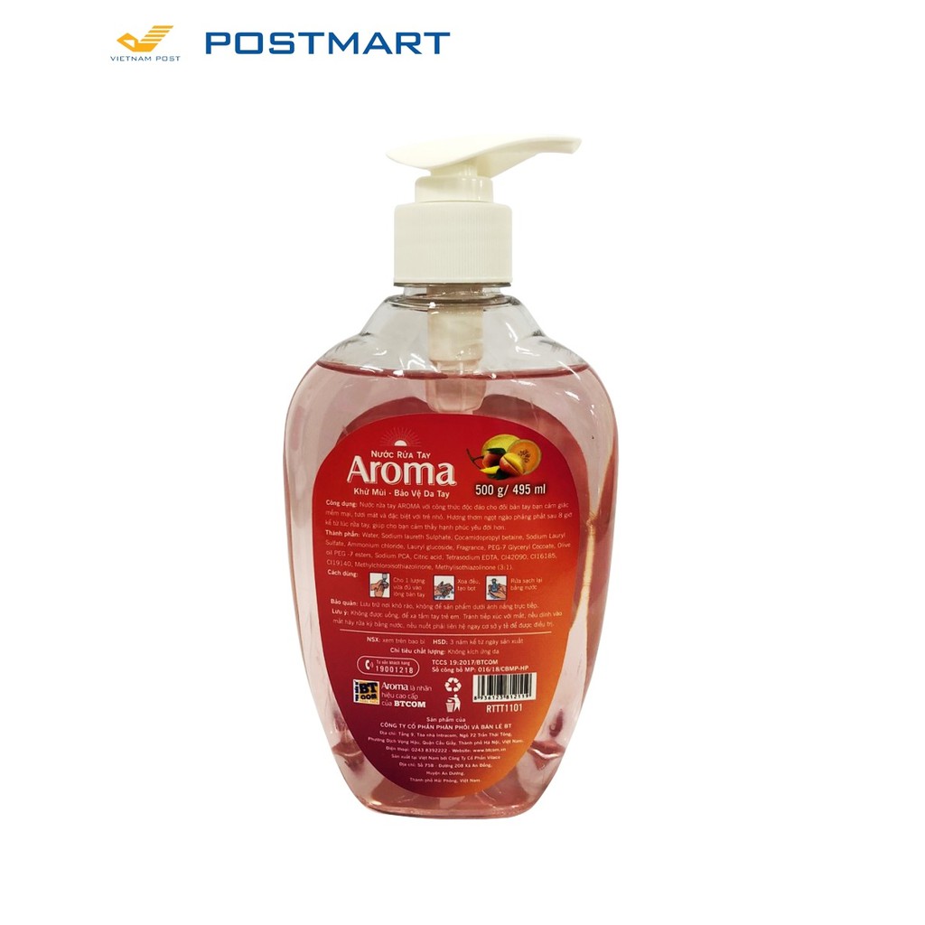 NƯỚC RỬA TAY AROMA 500gr