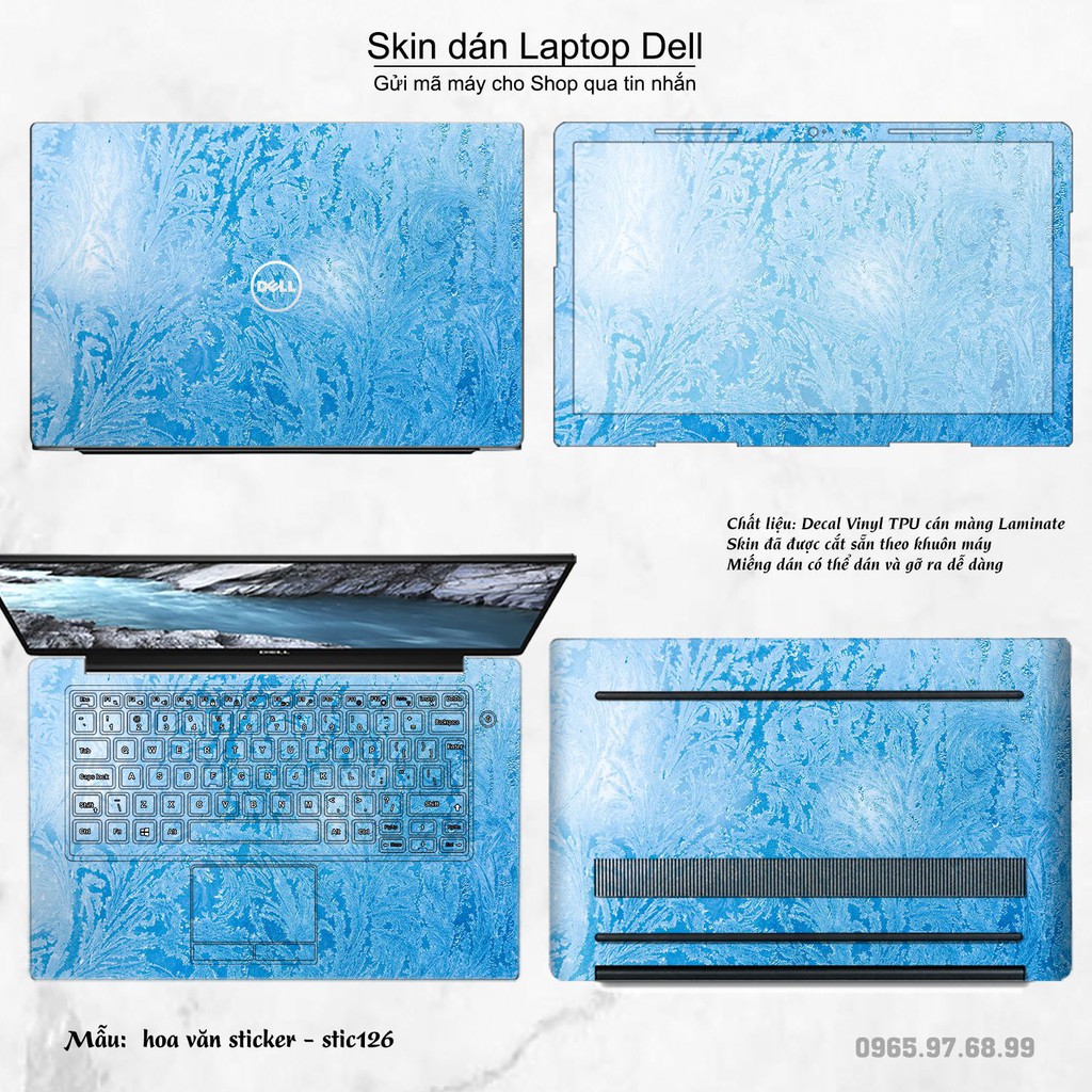 Skin dán Laptop Dell in hình Hoa văn sticker _nhiều mẫu 21 (inbox mã máy cho Shop)