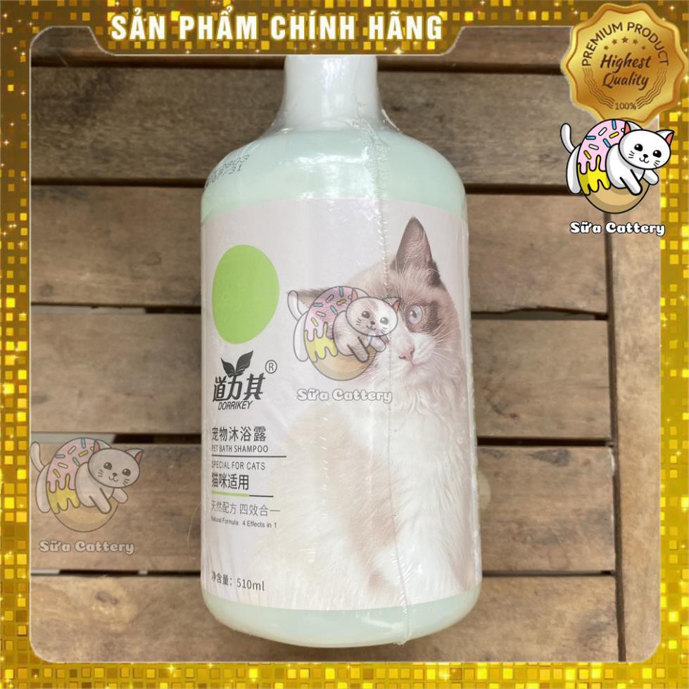Sữa tắm cho chó mèo DORRIKEY tinh chất dừa ngừa khuẩn bọ chét - loai 510ml