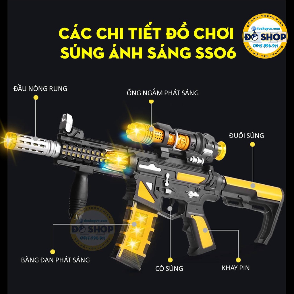 Đồ Chơi Trẻ Em Súng Ánh Sáng Phát Nhạc Dành Cho Bé Chuang Li Da SS06 (Tặng Kèm Pin) - Đô Shop