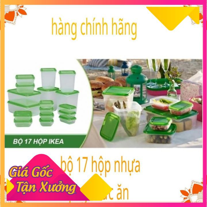 Bộ Hộp 17 Món  - Set 17 Hộp Nhựa Cao Cấp Đựng Thực Phẩm Bảo Quản Tủ Lạnh [XẢ KHO]