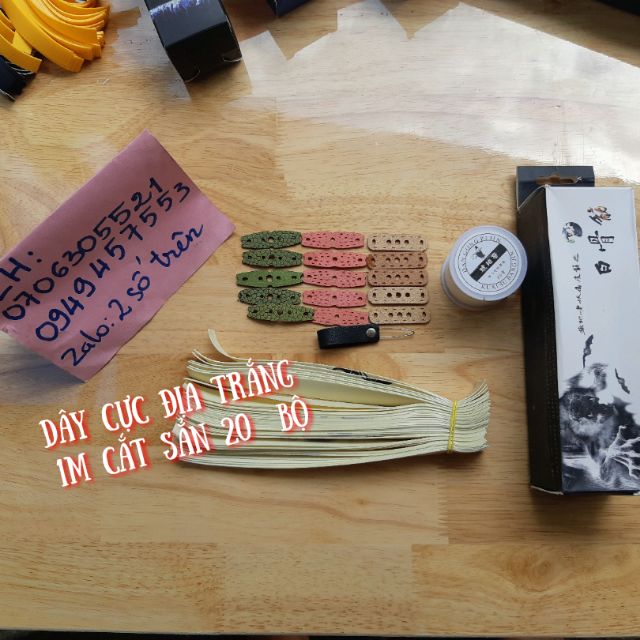 Dây ná cao su dẹp cực địa trắng 0.65mm cắt rồi tặng đủ phụ kiện
