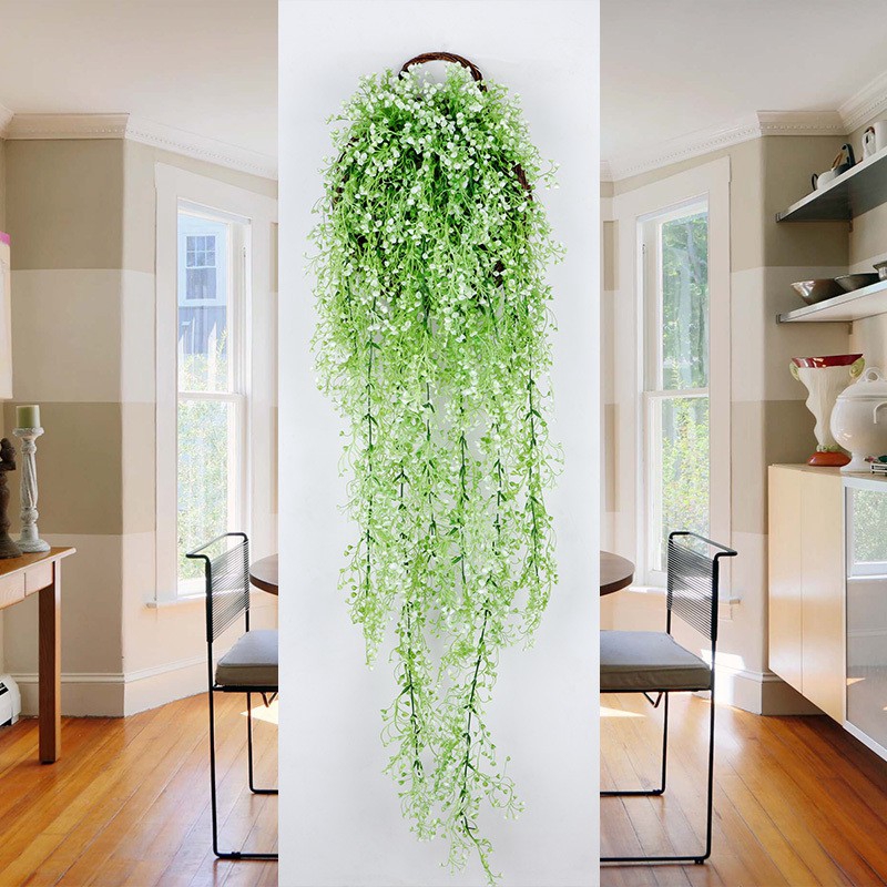 Giỏ dây leo giả treo tường trang trí tiệc cưới 4 màu lựa chọn 65 cm DIY
