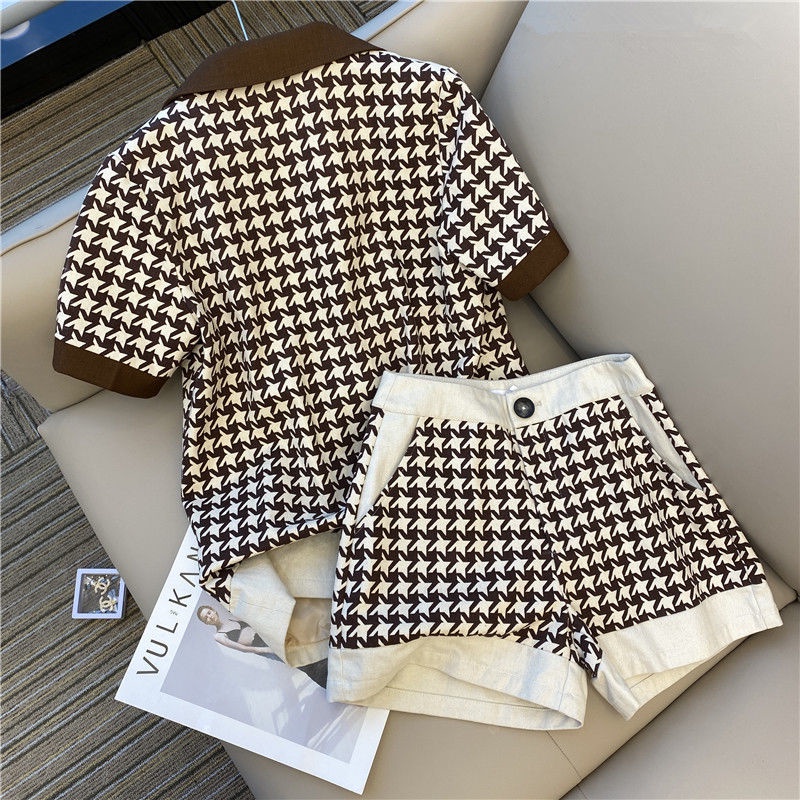 Set áo ngắn tay + quần short thời trang cho nữ