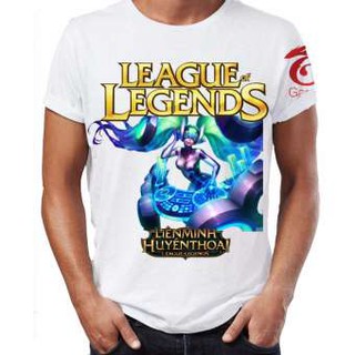 Áo thun Liên minh huyền thoại 3D Sona Skin DJ Chữ Vàng