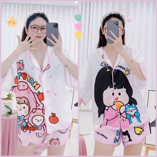 SET PIJAMA MẶC NHÀ CUTE - SET PIJAMA LỤA SIÊU MÁT