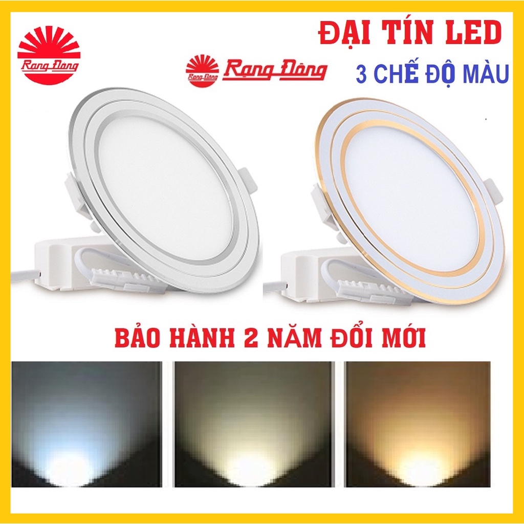 Đèn LED Âm trần Panel Đổi màu 3 chế độ Rạng Đông 7W - 9W - 12W PT05 ĐM( ánh sáng thay đổi TRẮNG- VÀNG TRUNG TÍNH- VÀNG )