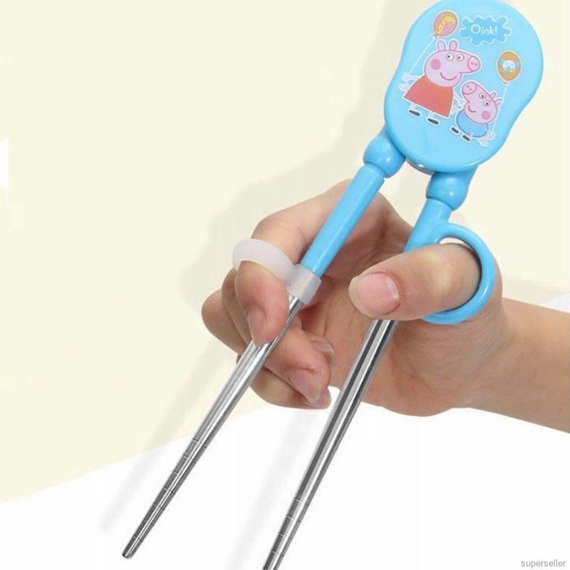 Đôi đũa tập ăn bằng thép không gỉ cho trẻ em