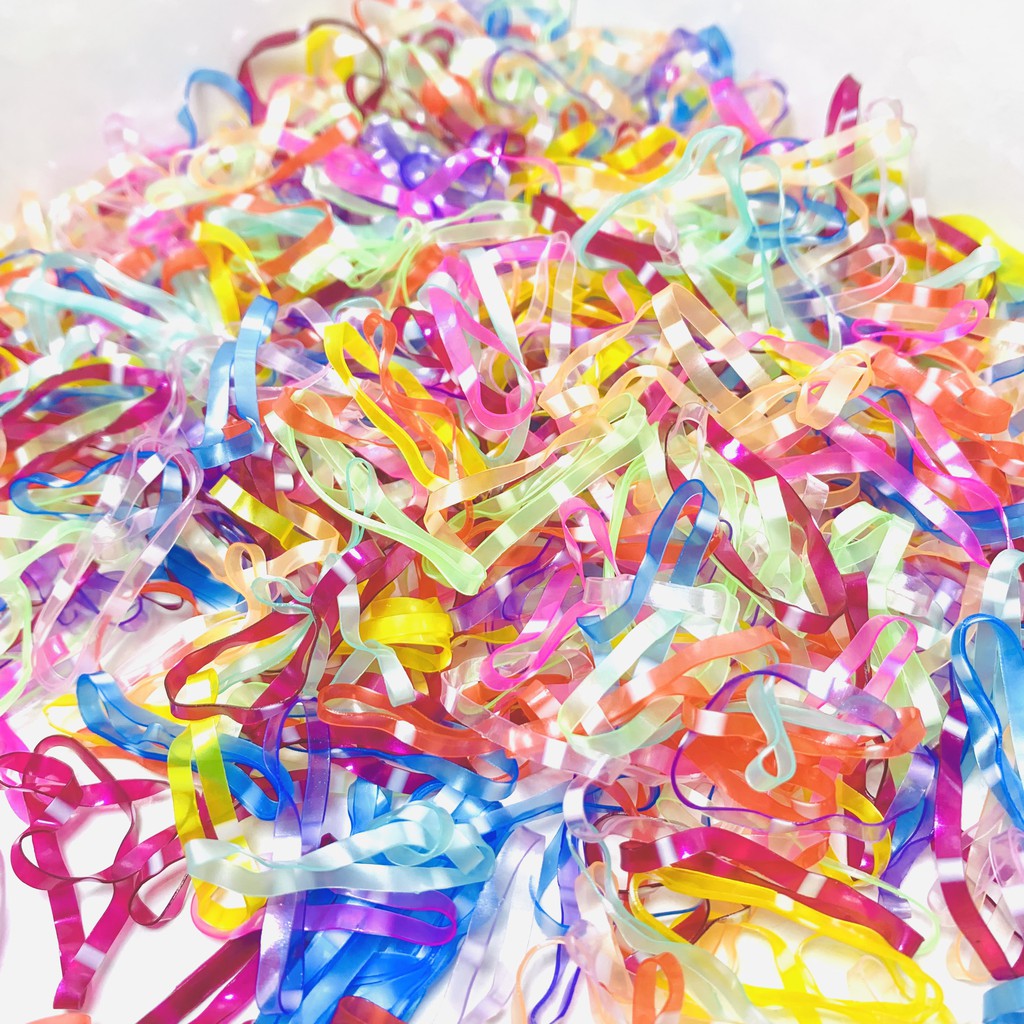 GIÁ SỈ 1/2 Kg dây thun côt tóc nhiều màu 500G