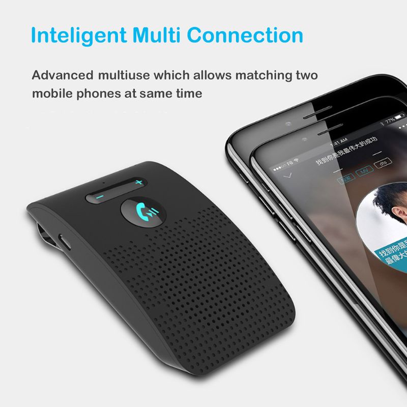Bộ Điều Hợp Loa Bluetooth Không Dây Gắn Tấm Che Nắng Cho Xe Hơi