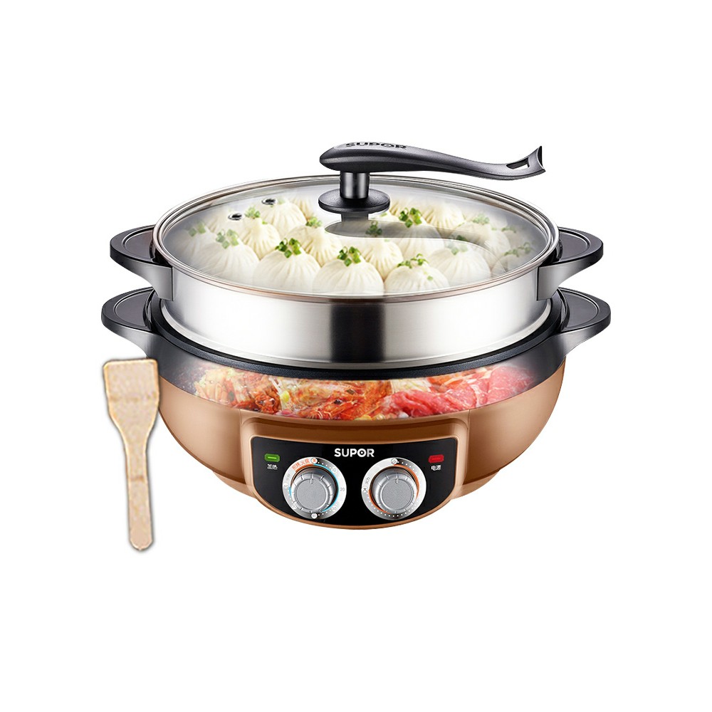 Nồi lẩu điện đa năng Supor D802 chiên Chảo nhỏ gia đình chính hãng