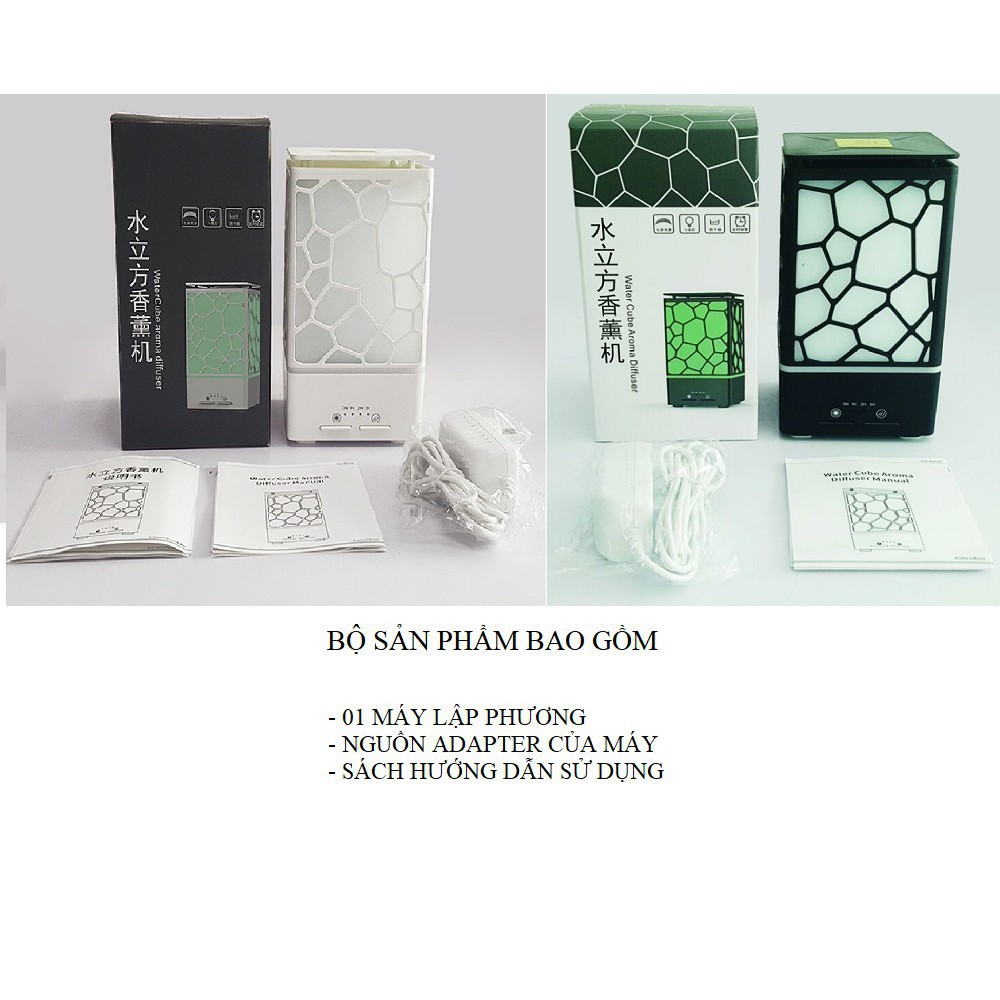 Máy Phun Sương Xông Tinh Dầu Tạo Ẩm Làm Mát Hình Lập Phương
