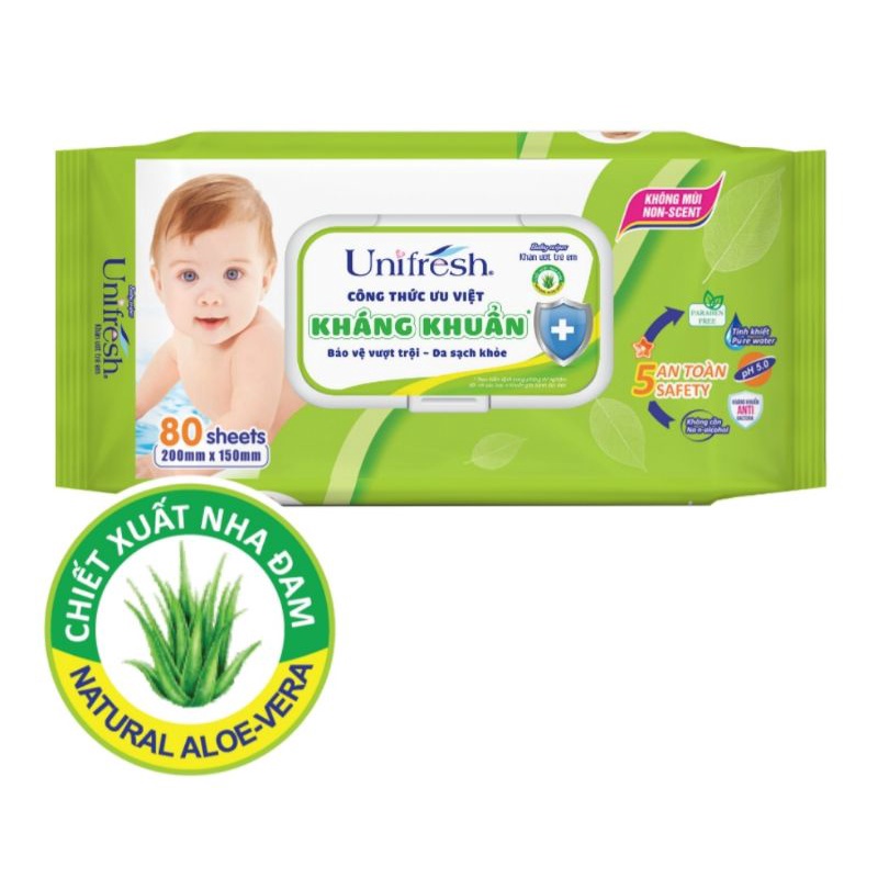 Khăn giấy ướt Unifresh 80 miếng