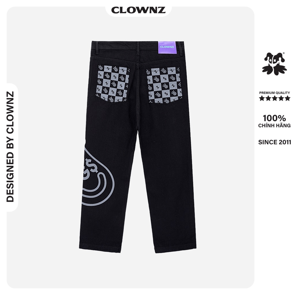 Quần dài local brand Straight Pants ClownZ x SGS ống suông rộng, unisex