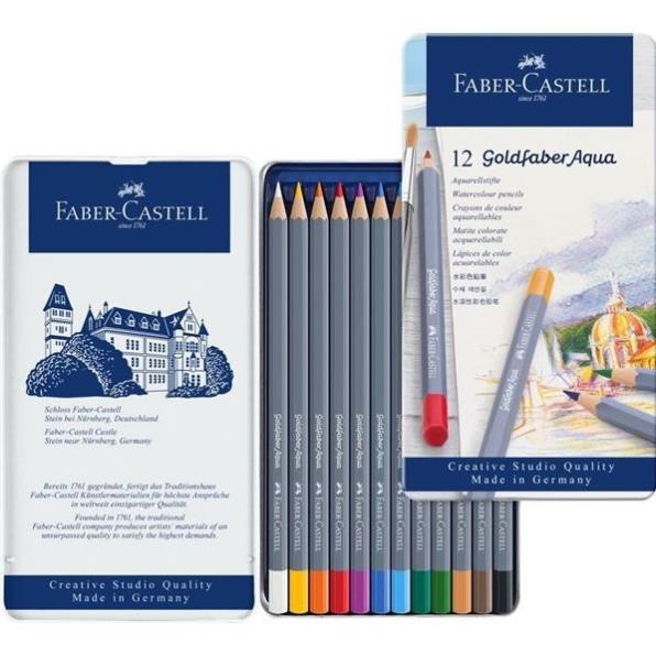 ❣️Chì màu nước GOLDFABER AQUA❣️-12/24/36 màu (hộp thiếc) - Chính hãng Faber-castell