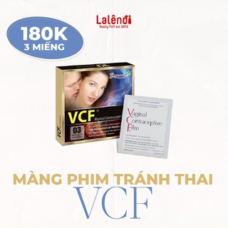 Màng phim tránh thai VCF, film tránh thai phụ nữ 3 miếng Lalendi Store