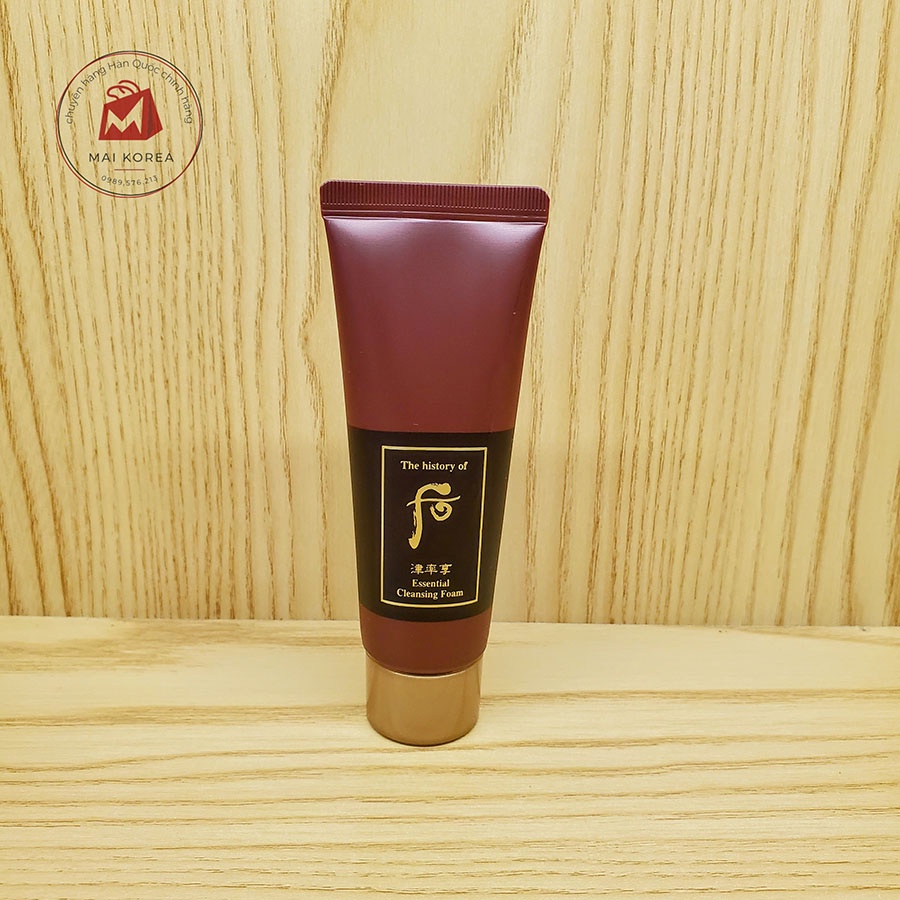 Sữa rửa mặt Whoo đỏ hoàng cung bổ sung tân dịch Jinyulhyang Essential tách sét ko vỏ