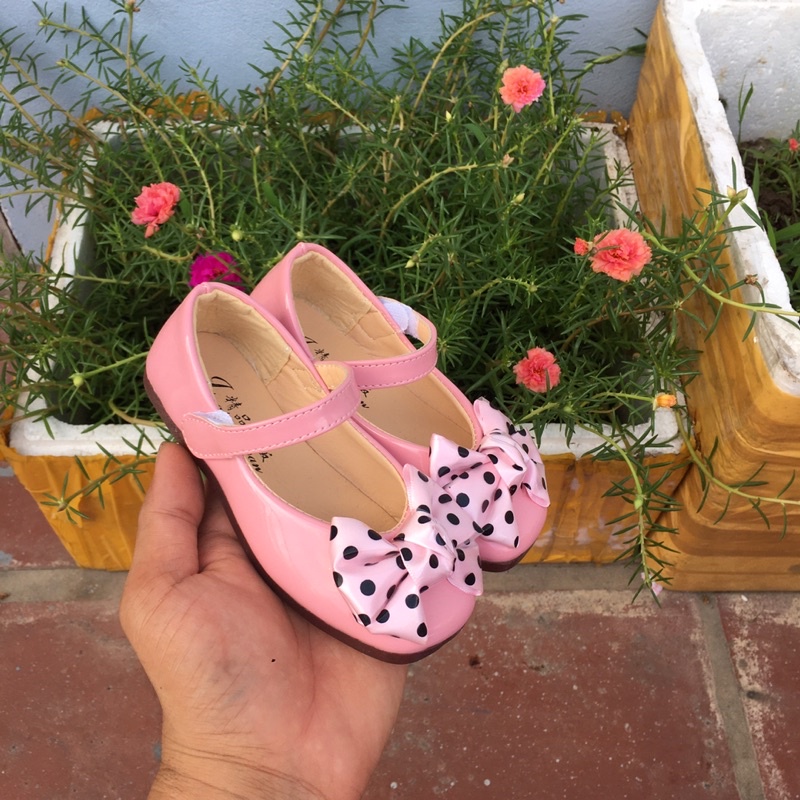 Giày búp bê chấm bi Quảng Châu cao cấp cho bé gái mã 698