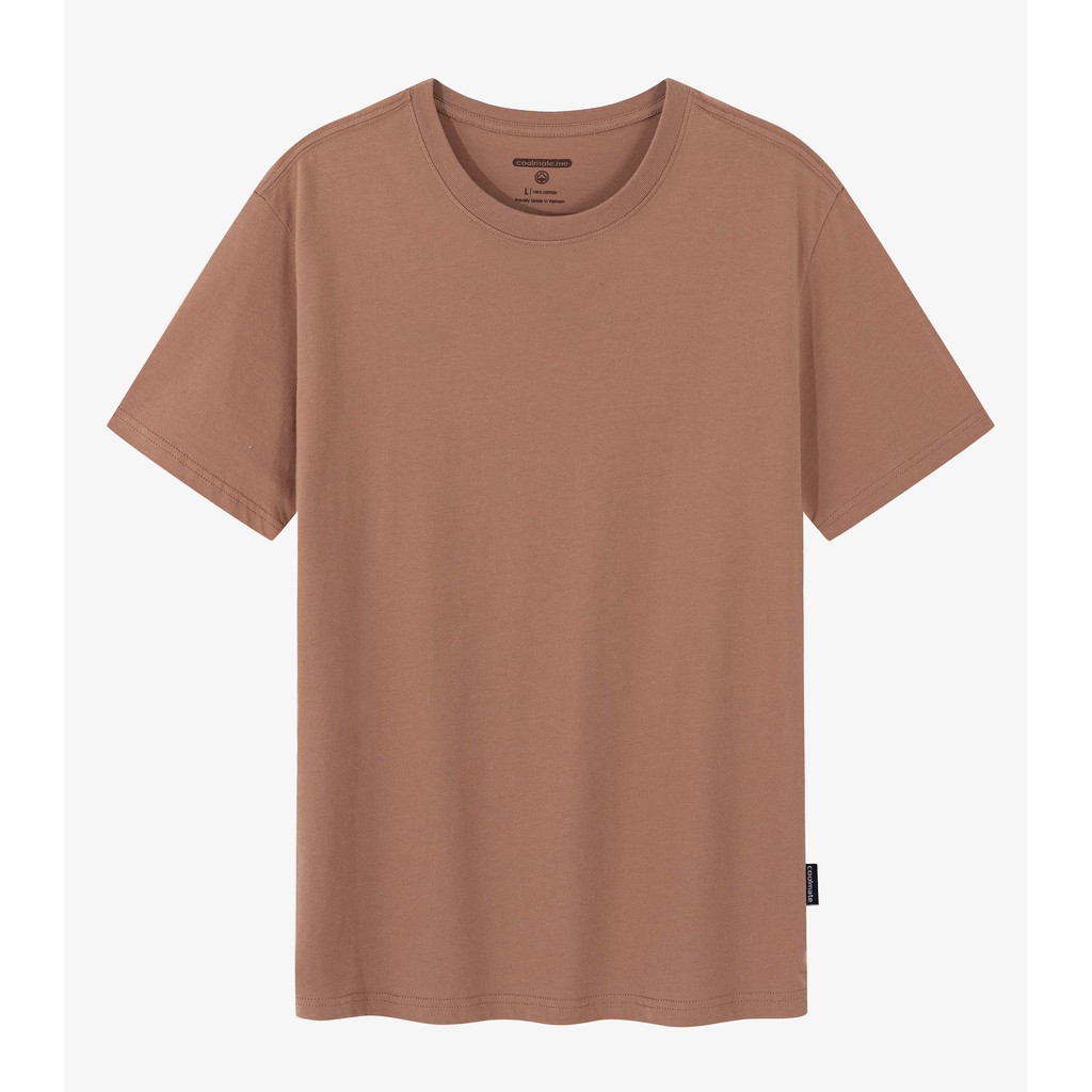 Áo thun nam 100% Cotton Coolmate Basics màu CACAO thương hiệu Coolmate | BigBuy360 - bigbuy360.vn