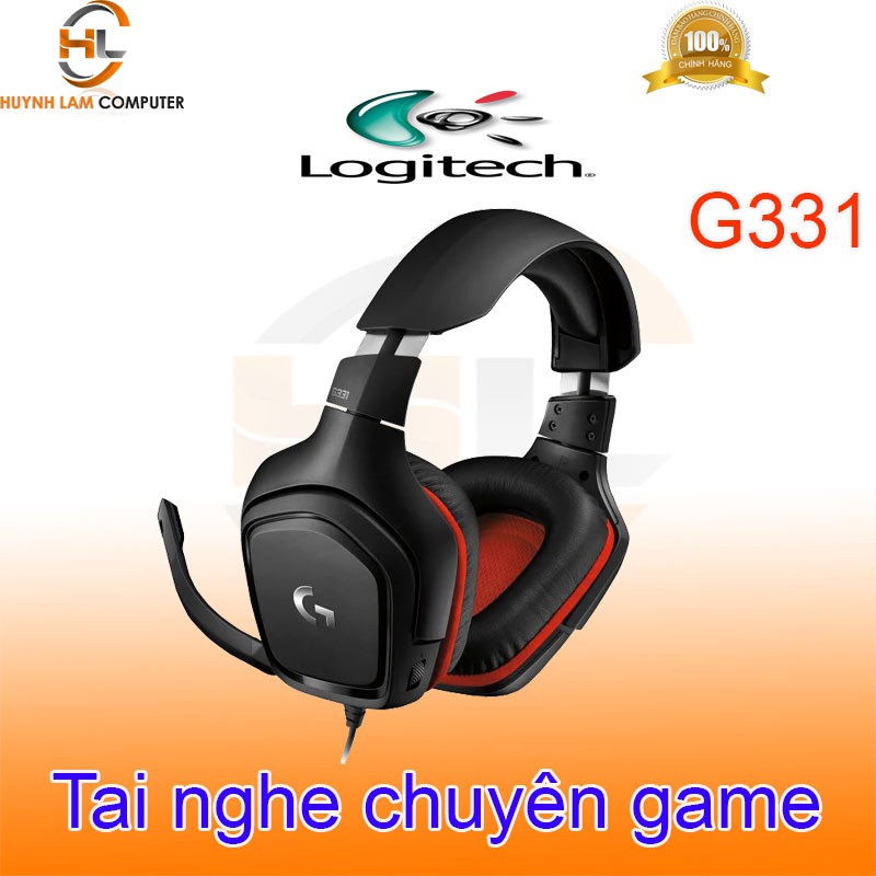 [Mã ELMS4 giảm 7% đơn 500K] Tai nghe chuyên game Logitech G331 có mic âm thanh to rõ ràng bền bỉ - DGW phân phối