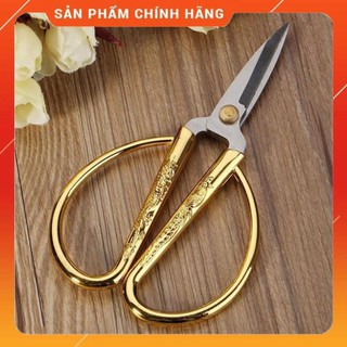 Chính hãng - kéo rồng cán vàng sang trọng,kéo cắt thịt gà,kéo cắt đồ nhà bếp đa năng