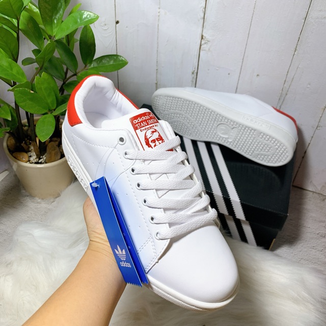 Giày bata nam nữ trắng gót đỏ _stan-smith_ súp pơ xịn 585