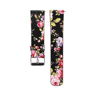 Dây Da Họa Tiết Hoa Lá Cho Fitbit Versa