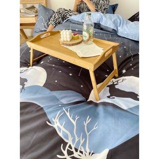 Trọn Bộ Chăn Ga Gối Mền Cotton Poly Nhập Mẫu CON NAI SAO ĐEN. Làm Cho Căn Phòng Thêm Sang Trọng. Que_viet