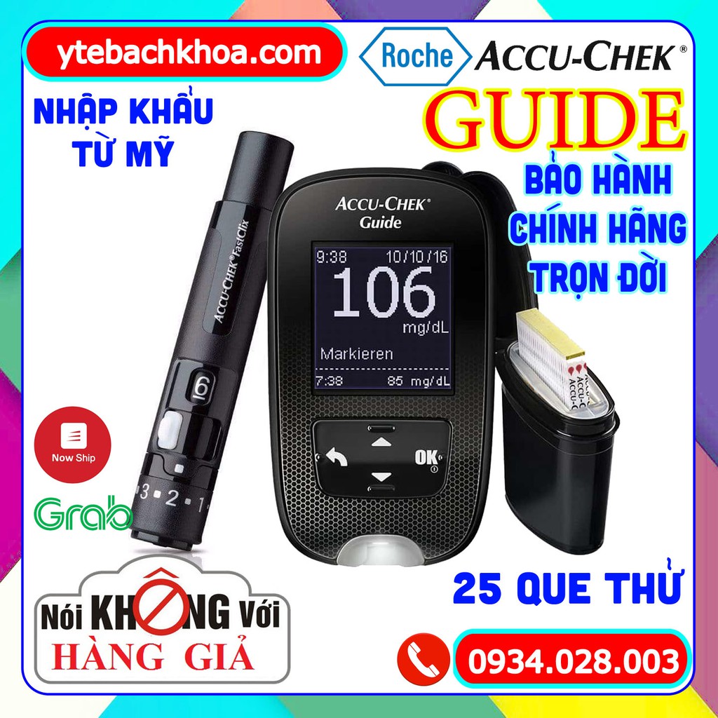 [CHÍNH HÃNG] MÁY ĐO ĐƯỜNG HUYẾT ACCUCHEK GUIDE MẪU MỚI 2022 - BẢO HÀNH CHÍNH HÃNG TRỌN ĐỜI