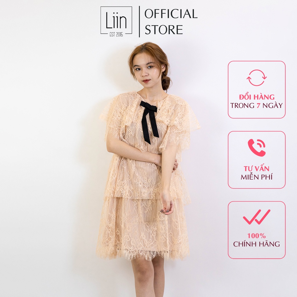 Liin- Váy ren cao cấp thiết kế xòe tầng nữ tính, tôn da