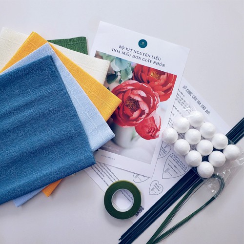 ✅  Cuộn Giấy Nhún Làm Hoa - Gói Quà