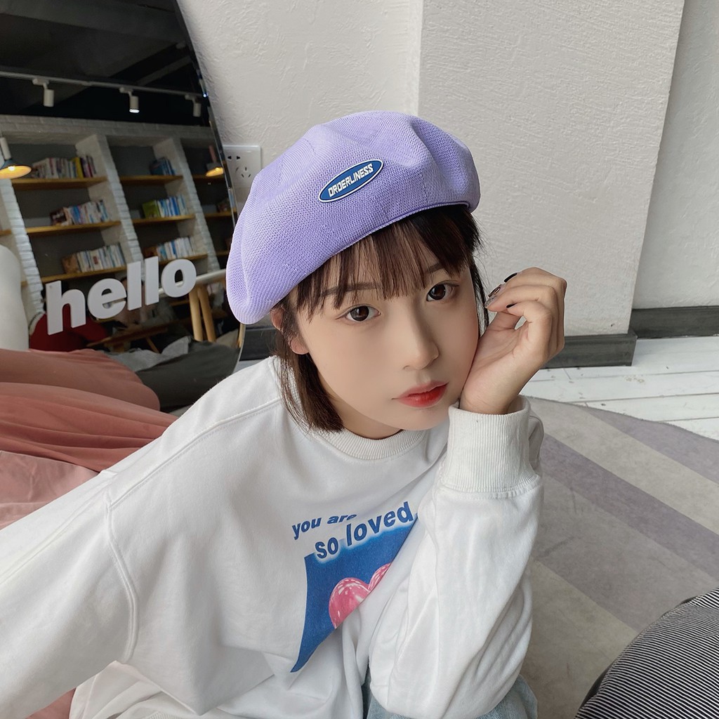 Mũ Beret Vải Cotton Lanh Mỏng Thoáng Khí Phong Cách Nhật Bản Dễ Phối Đồ Thời Trang Mùa Hè Cho Nữ