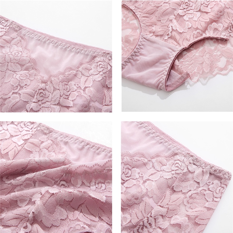 Cute Byte Quần Lót Ren Lưới Mềm Mại Lưng Cao Cỡ Lớn M-3XL Thời Trang 2022 Dễ Thương Cho Nữ