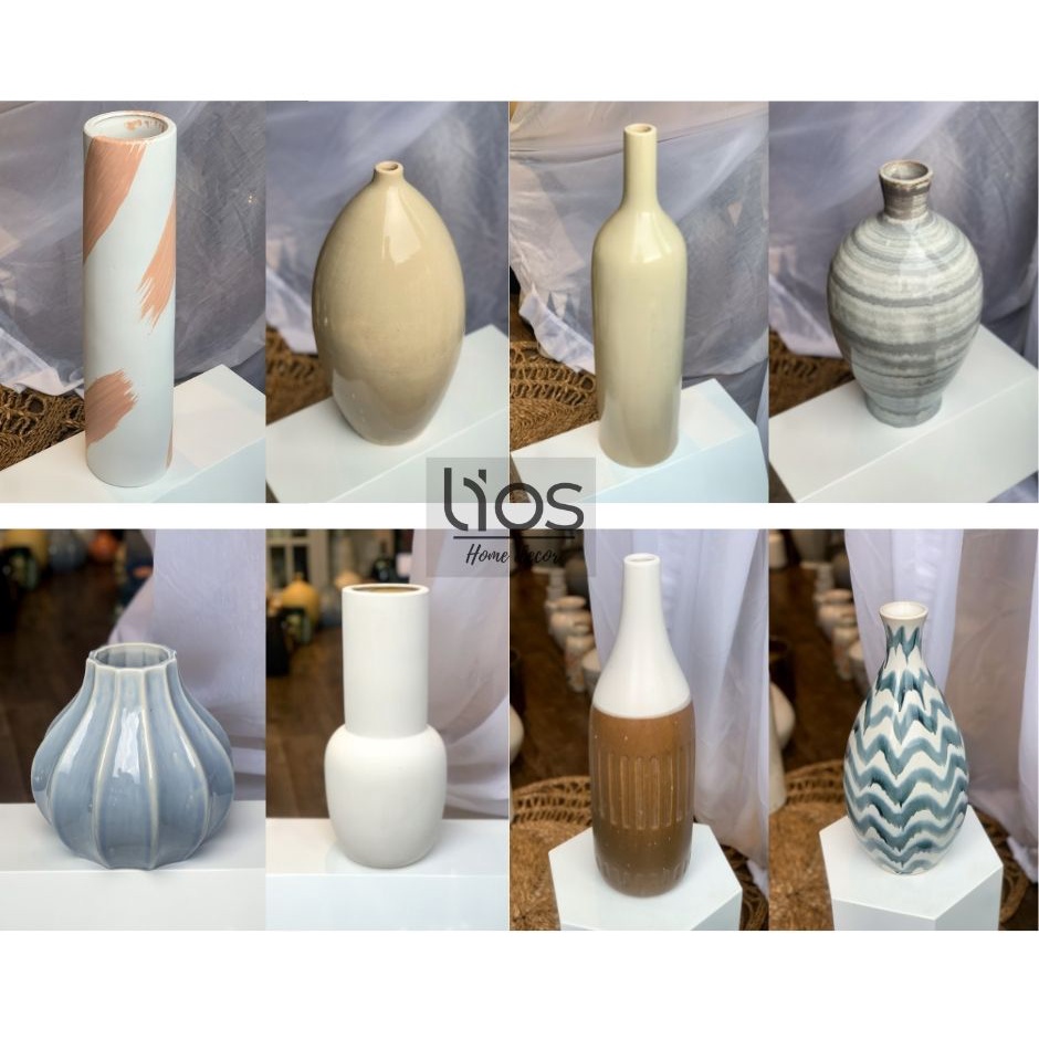 Bình gốm lớn cao 50,60,70cm cắm đào mận cổ thụ - Bình gốm cao cấp Lios Home Decor