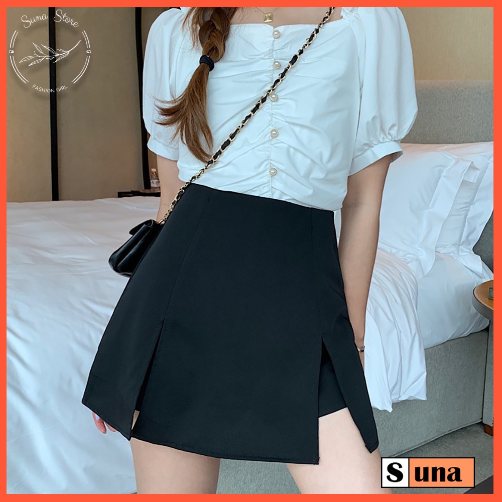 Quần giả váy nữ ngắn cạp cao, Quần váy cạp cao SUNA FASHION tuyết mưa từ 40 - 60kg | BigBuy360 - bigbuy360.vn